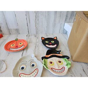 Lillian vernon Halloween Google eye plate platter appetizer shabby chic